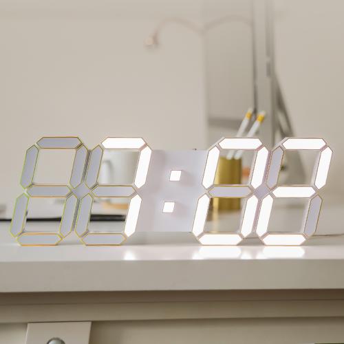 국산 플라이토 프리즘 3D LED 인테리어 벽시계 LG전구 38cm